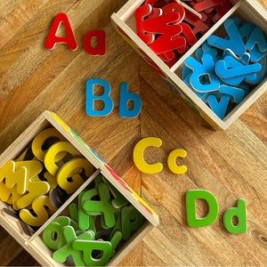 Melissa & Doug Wooden Alphabet Magnets Set of 2